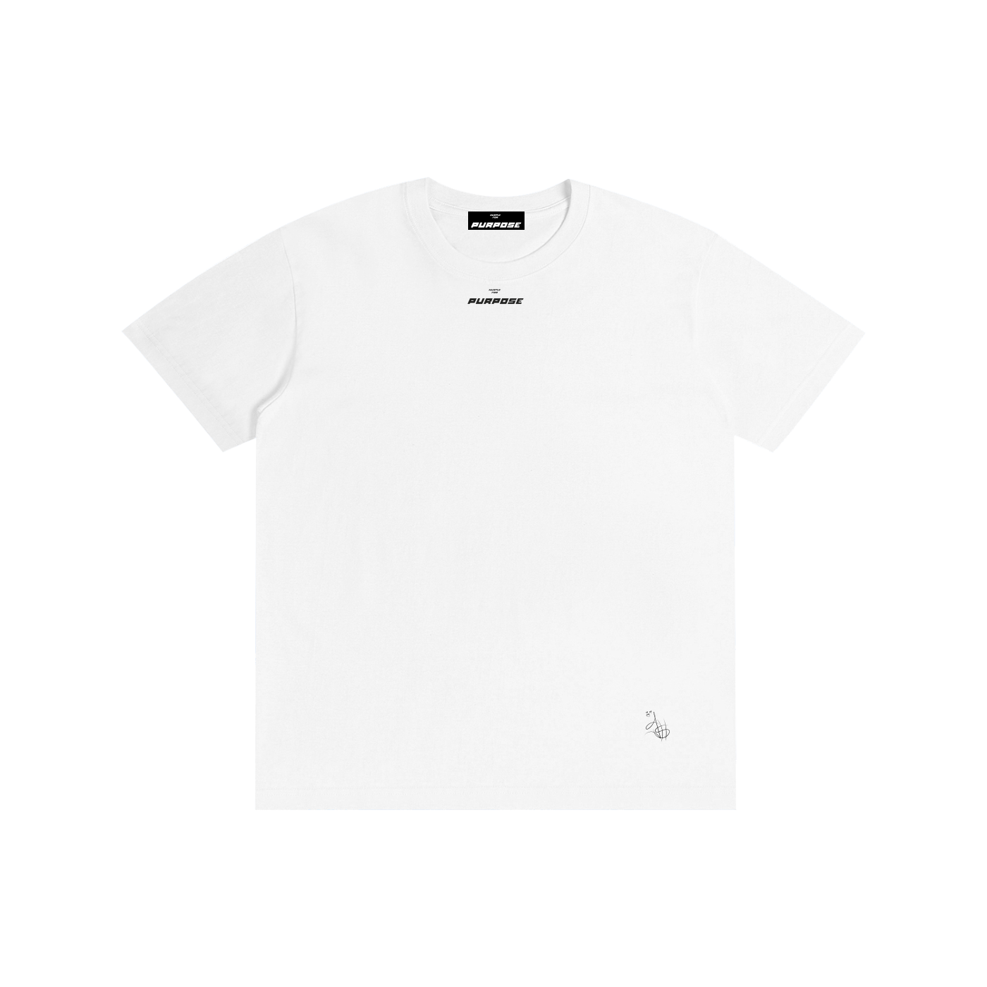 Blank,White,Pure cotton,T-shirt,Small logos